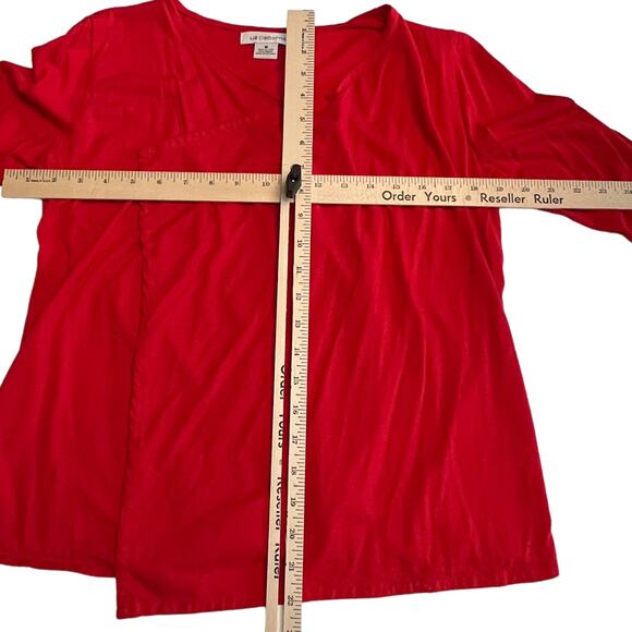 Women's Open Front Red Sweater Size Medium Liz Claiborne - Picture 6 of 7